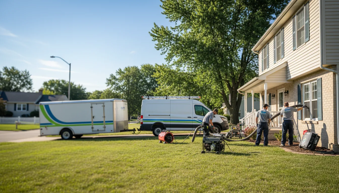 Flooded Basement Restoration And Cleanup With Repair in Mount Ayr, IN near me